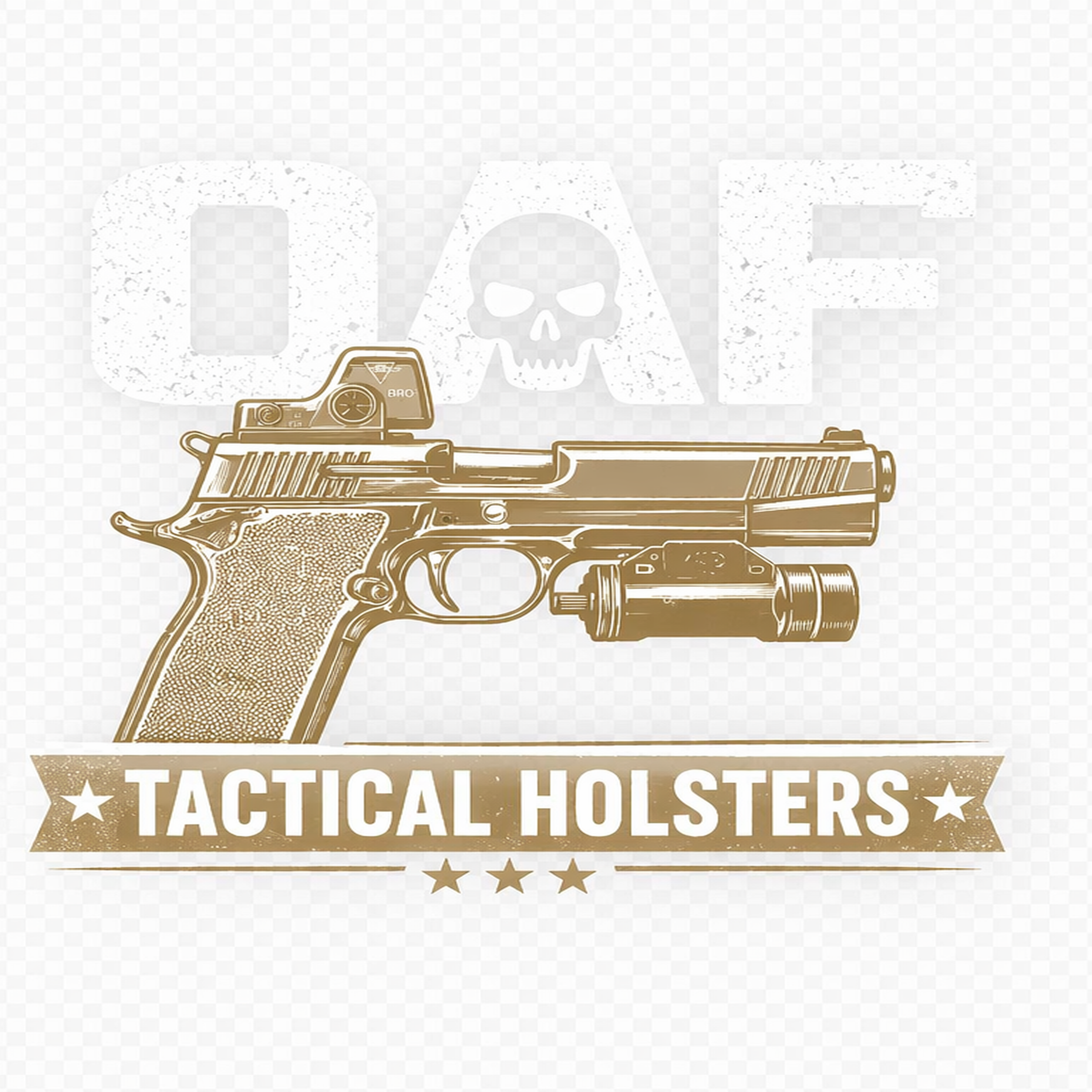 OAF white FDE sticker