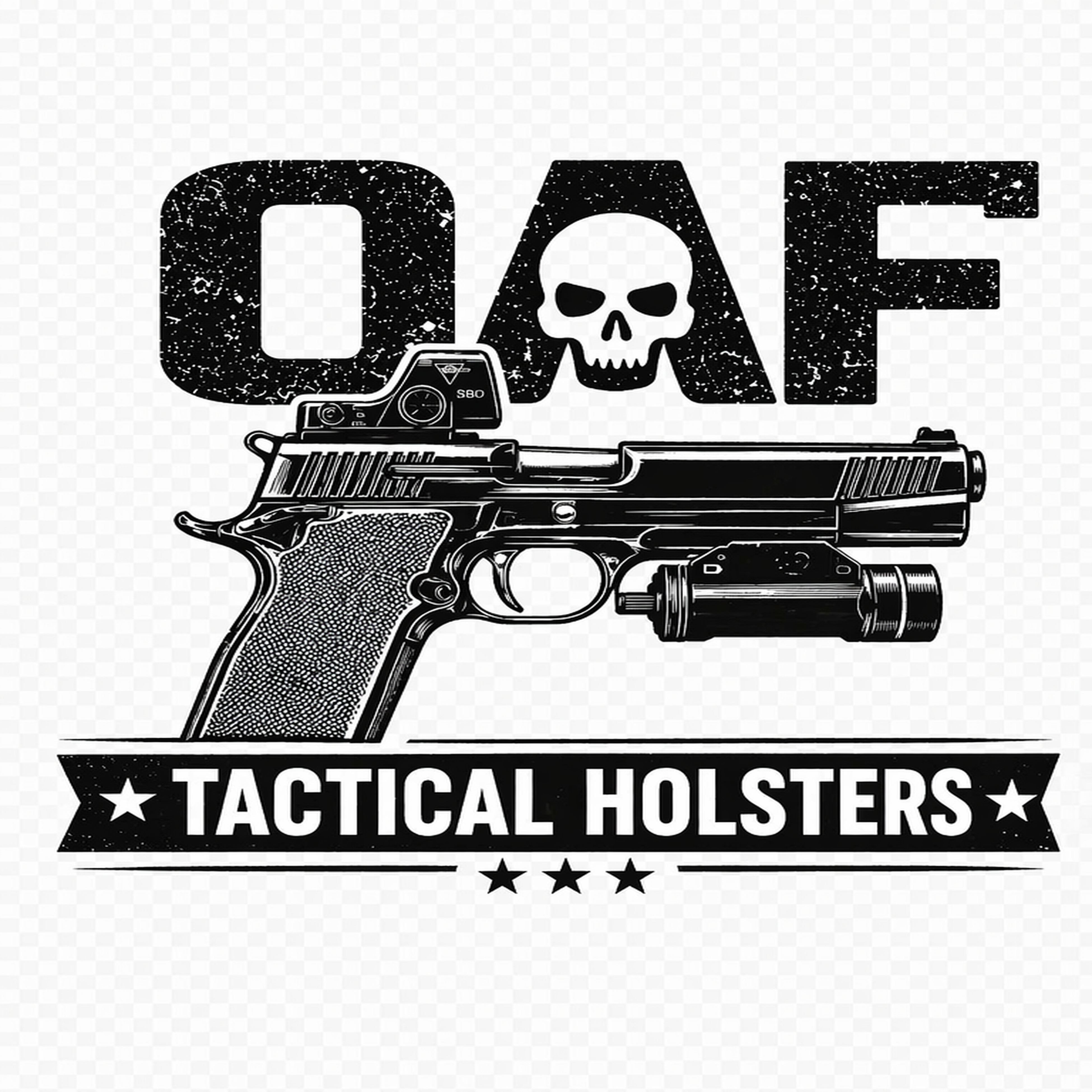 OAF pistol black sticker